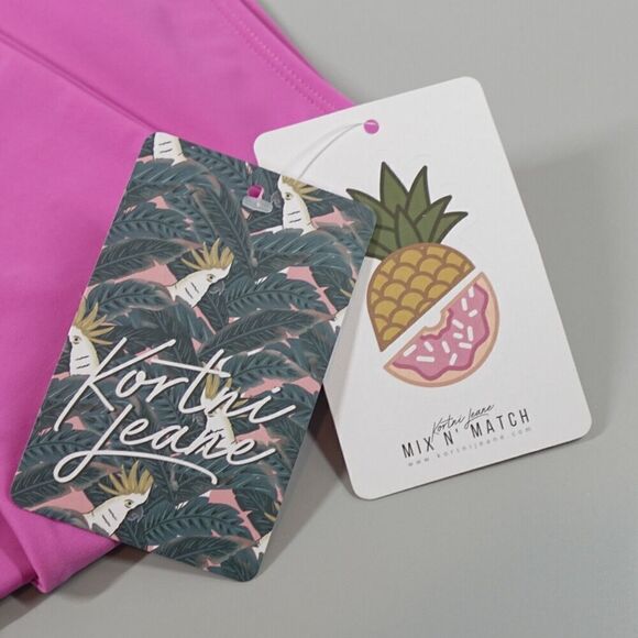 KORTNI JEANE Bikini Bottom XS Purple Tie-Up Front Retro Flattering - Picture 3 of 15